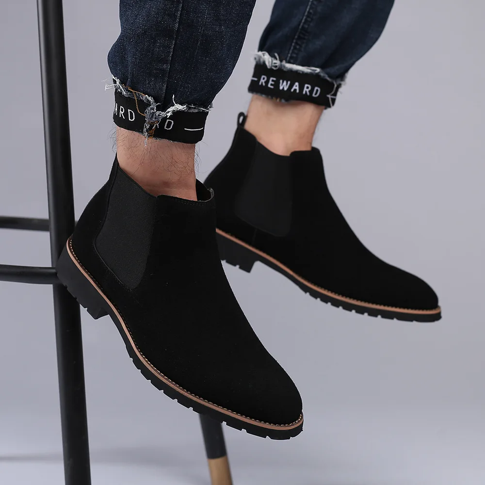 Men Ankle Boots British Style  - Women'S Fashion Business Casual のレビューと価格