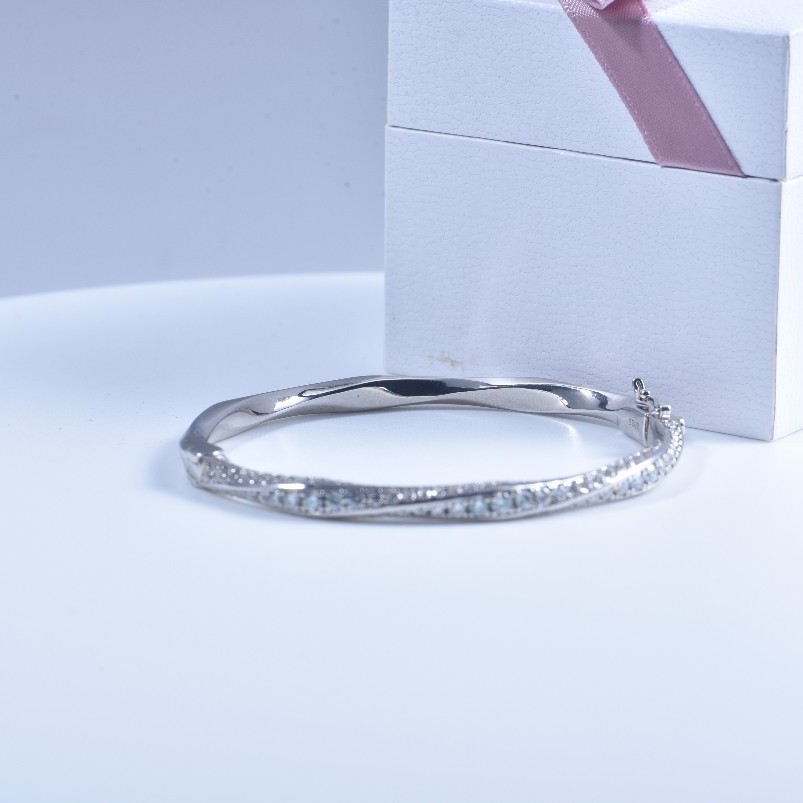 s925 Sterling Silver Bangle fo - Women Fashion Jewellery のレビューと価格