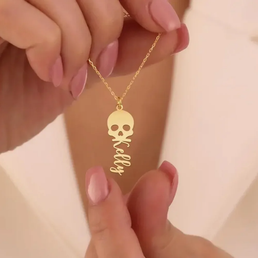 Custom Skull Necklace Personal - Women'S Fashion Edgy のレビューと価格