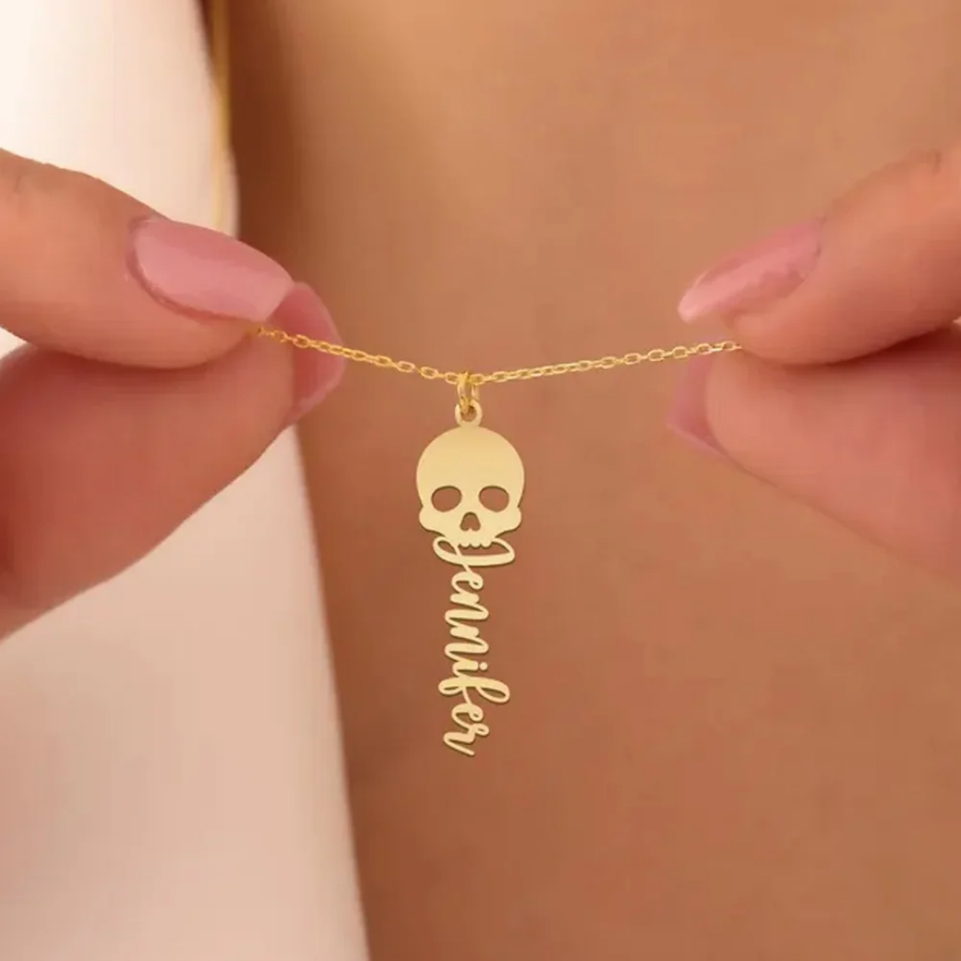 Custom Skull Necklace Personal - Women'S Fashion Edgy のレビューと価格