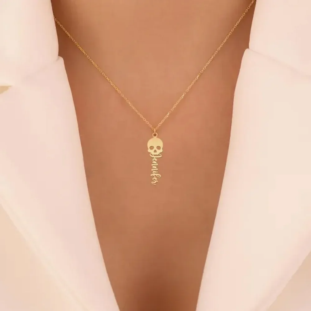 Custom Skull Necklace Personal - Women'S Fashion Edgy のレビューと価格