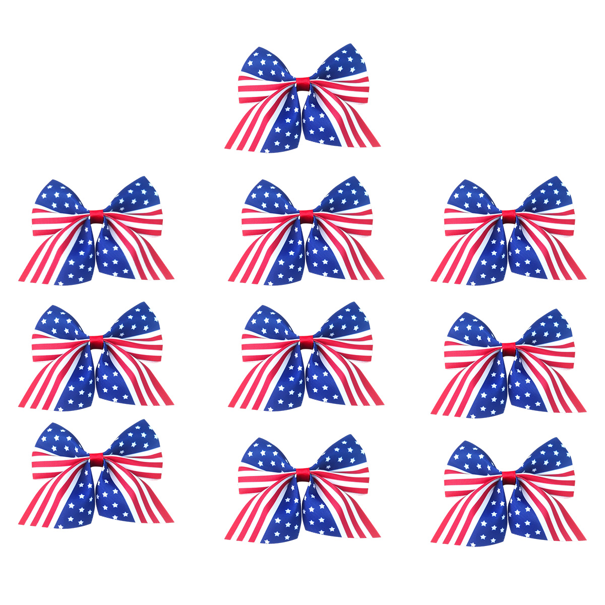 10Pcs American Flag Hair Bows  - Women Fashion Usa のレビューと価格