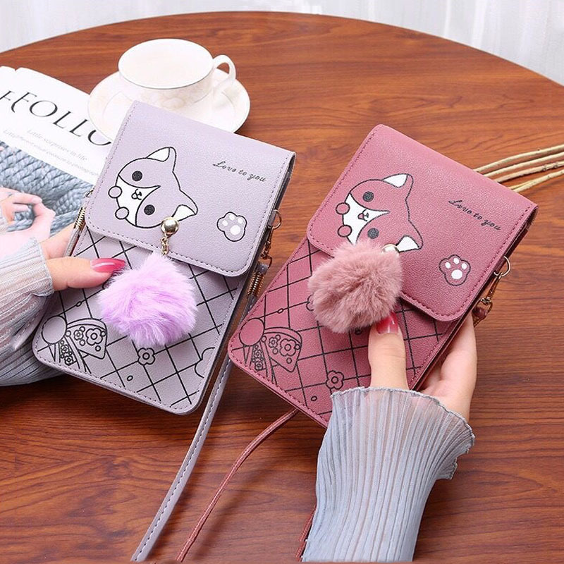 Cute Cartoon Pattern Touch-Scr - Crossbody Bag Women のレビューと価格
