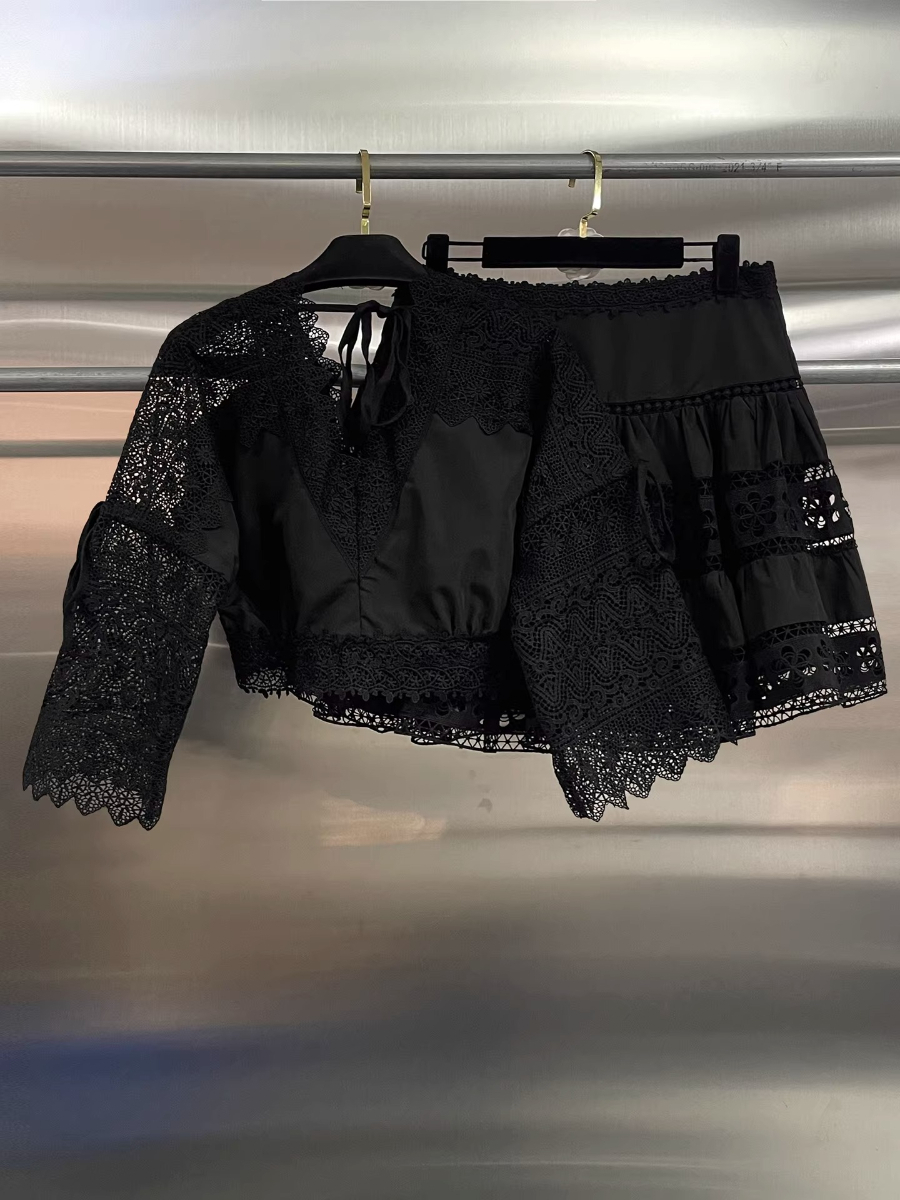GALCAUR Black Spliced Lace Two - Women'S Fashion Edgy のレビューと価格