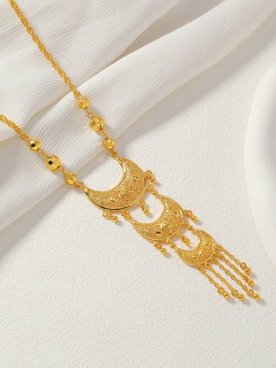 Elegant Gold-Tone Crescent Moo - Women'S Fashion Layering のレビューと価格