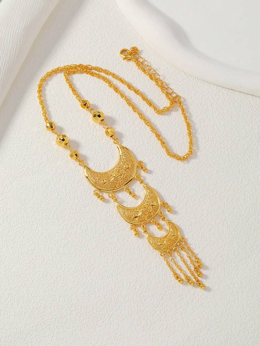 Elegant Gold-Tone Crescent Moo - Women'S Fashion Layering のレビューと価格