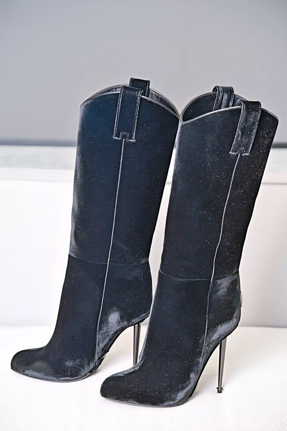 Fashion Women Black Velvet Kne - Women'S Fashion Edgy のレビューと価格