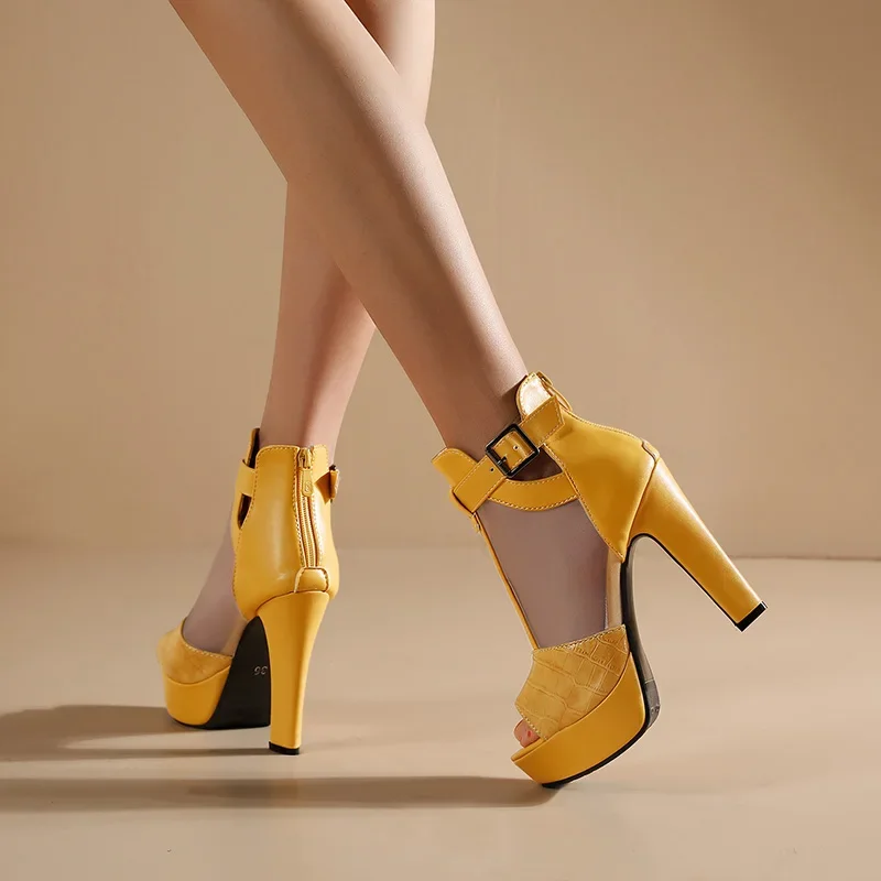 Yellow Platform Sandals Women  - Women'S Fashion Boots のレビューと価格