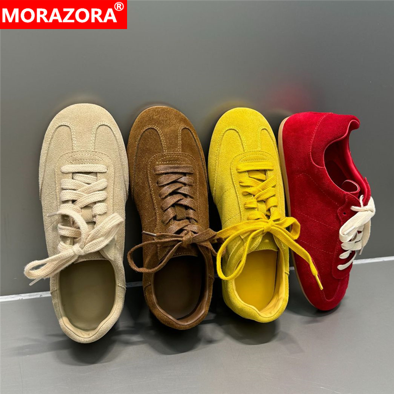 NORAZORA 4 Colors Cow Suede Le - Women'S Yellow Fashion Sneakers のレビューと価格