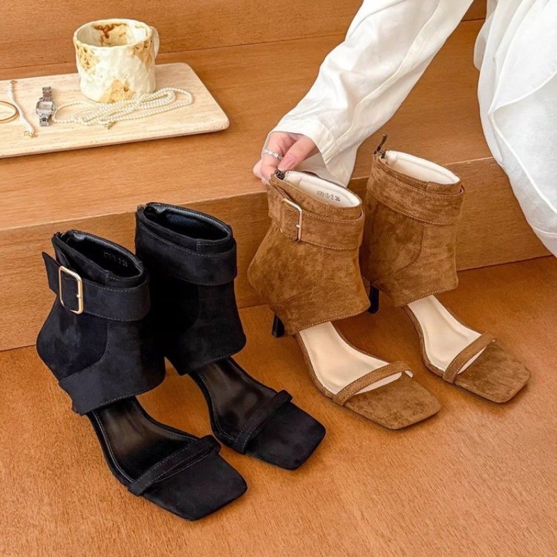 Retro Summer New Square Toe Op - Women'S Fashion Boots のレビューと価格