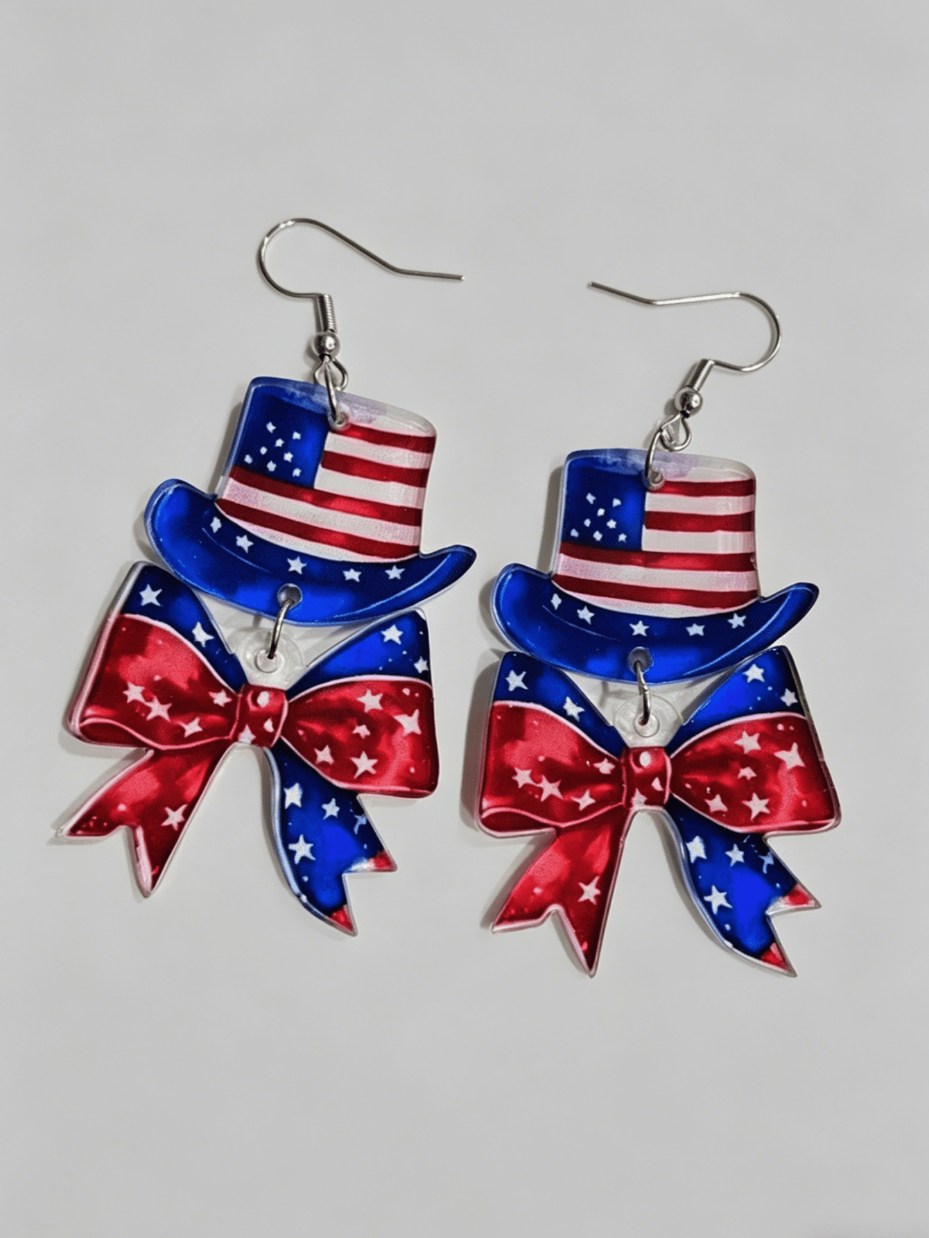 Patriotic USA Flag Top Hat Bow - Women Fashion Usa のレビューと価格
