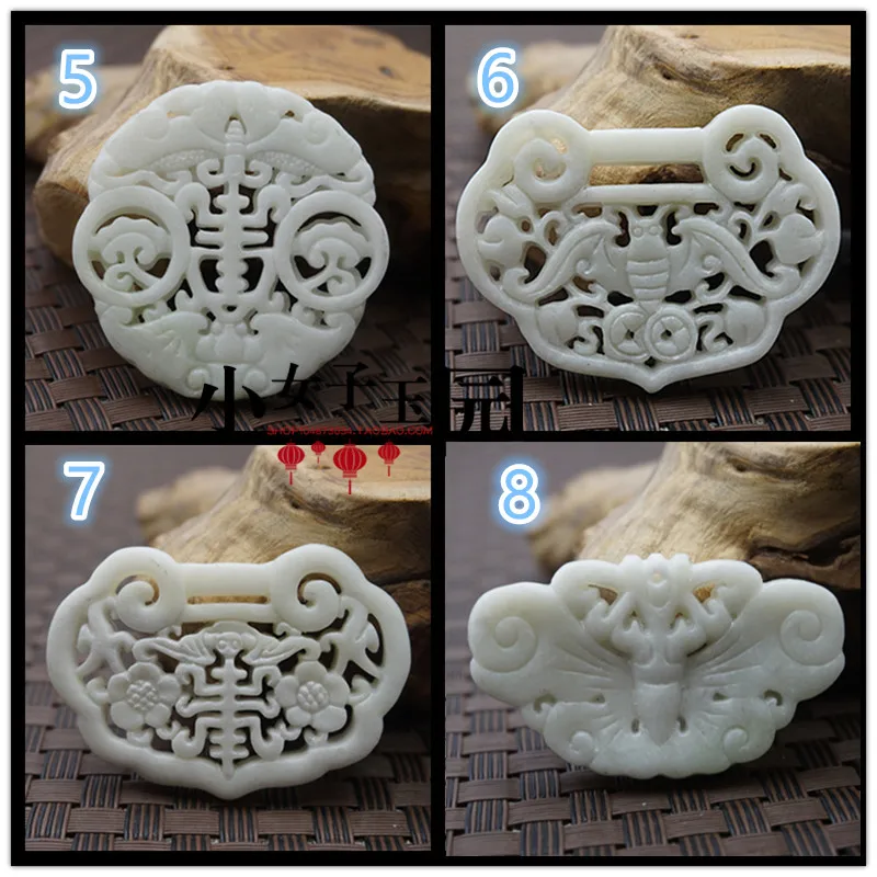 Natural White Jade Carved Luck - Women Fashion Jewellery のレビューと価格