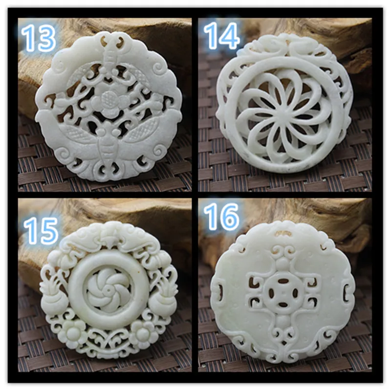 Natural White Jade Carved Luck - Women Fashion Jewellery のレビューと価格