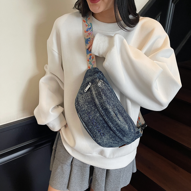 Denim Blue Chest Bags For Wome - Women'S Fashion Boutique のレビューと価格